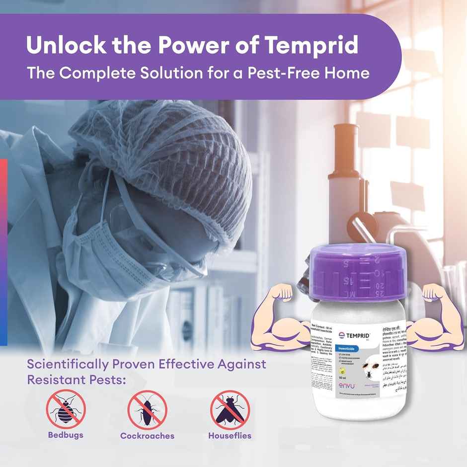 Bayer Temprid Pest Control | Cockroaches, Bed Bugs & House Flies | No Smell | Mix With Water