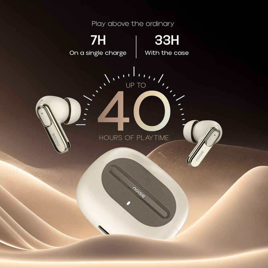 Noise Buds Uno 40H Playtime 4 Mic ENC 13mm Driver HyperSync TWS Earbuds | Ivory Grain