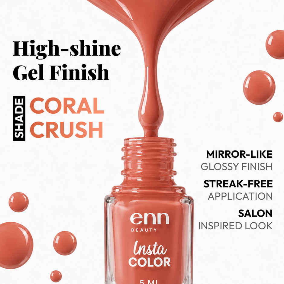 Enn Beauty Insta Color Nail Paint- Coral Crush
