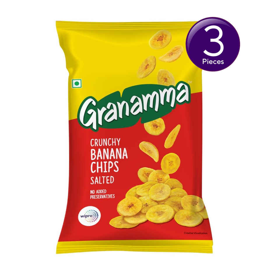 Granamma Banana Chips Salted - No Added Preservatives Combo 