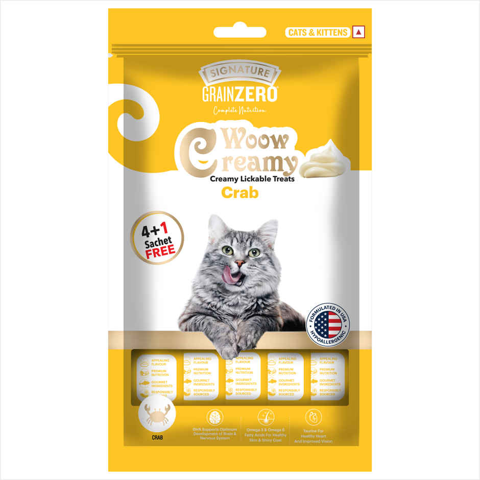 Grain Zero Creamy Lickable Cat Treat - Crab