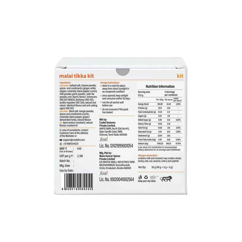 Cookd Malai Tikka Kit