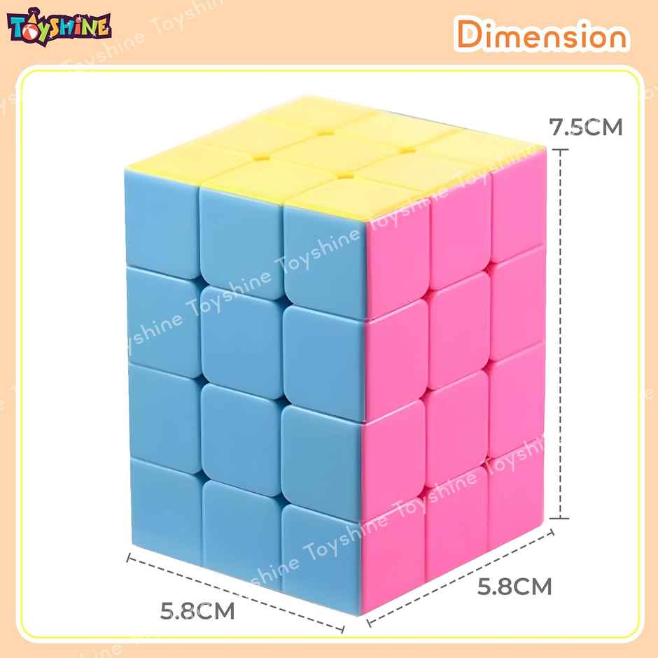 Toyshine 3X3X4 Stickerless Smooth Play Speed Cube Speedy