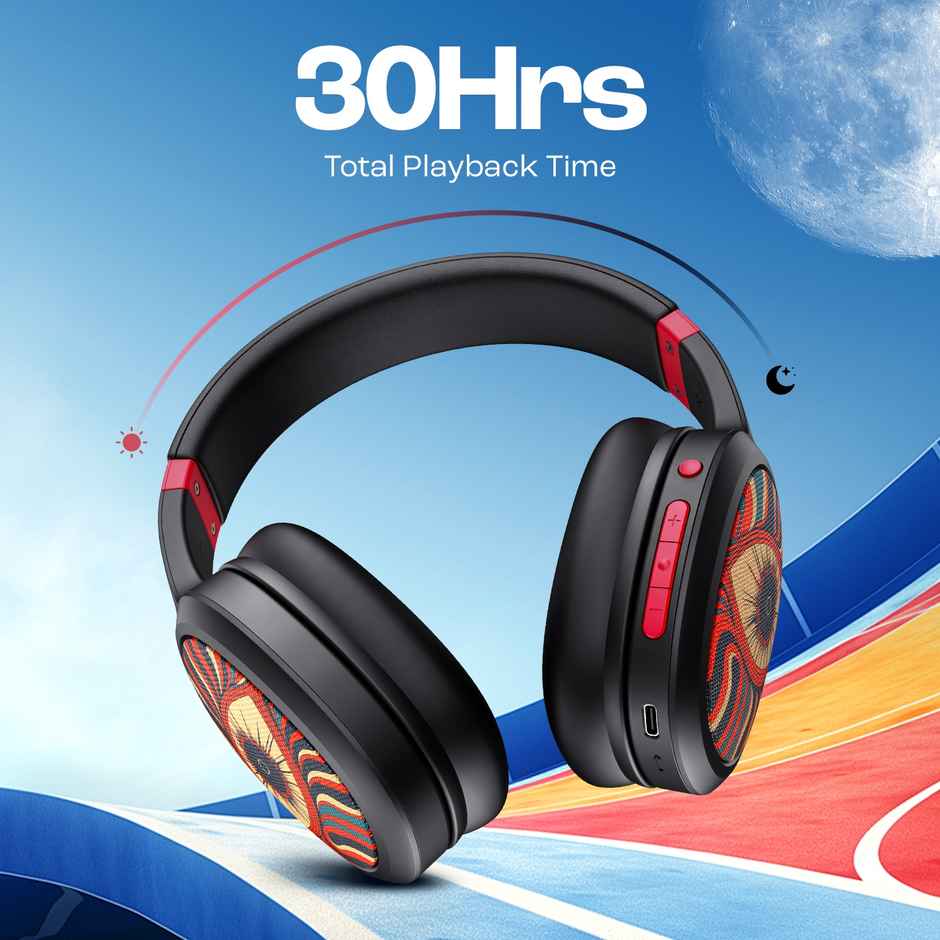 boAt Rockerz 460 Over Ear BT Headphones W/ 30H Playtime, 40Mm Driver (Cosmic Vision)