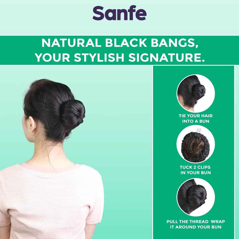 Sanfe Prolume Medium Hair Bun Shaper | Jooda Puff(Packet)