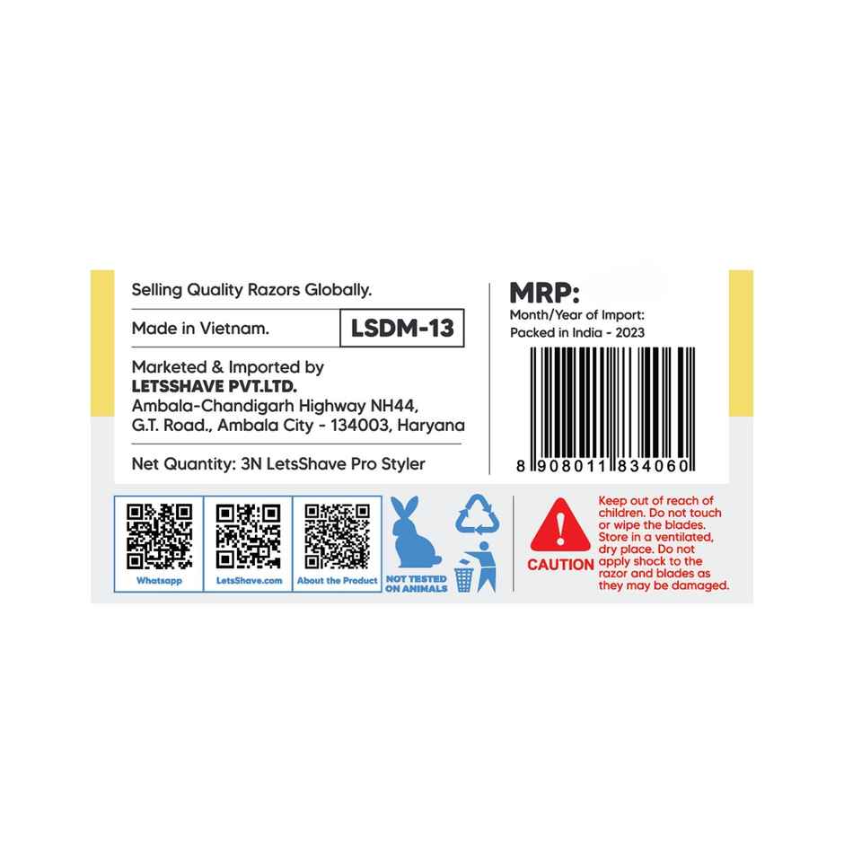 LetsShave Pro Styler for Men Beard, Reusable, Beard Shaper, Face Razor, Line up Razor