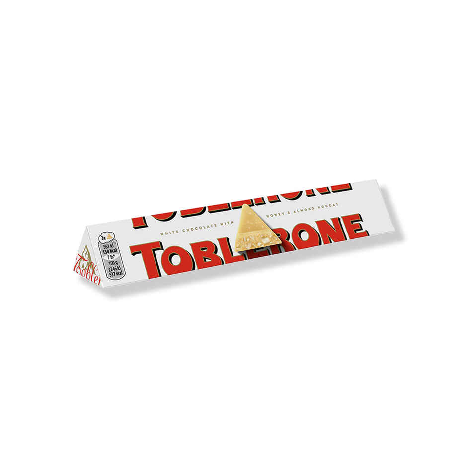 Toblerone White Chocolate with Honey & Almond Nougat Pouch