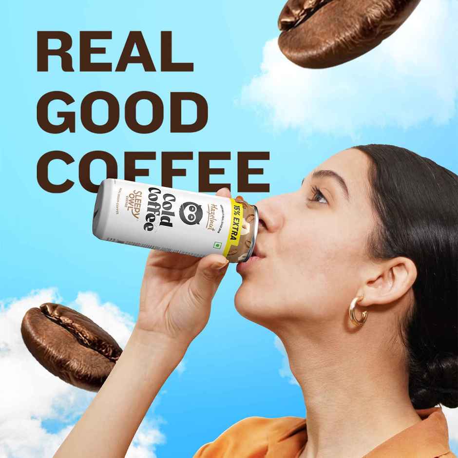 Sleepy Owl Hazelnut Cold Coffee Can | Ready to Drink Coffee Beverage