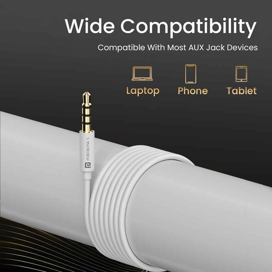 Portronics Conch Theta A 3.5mm Wired Earphone White