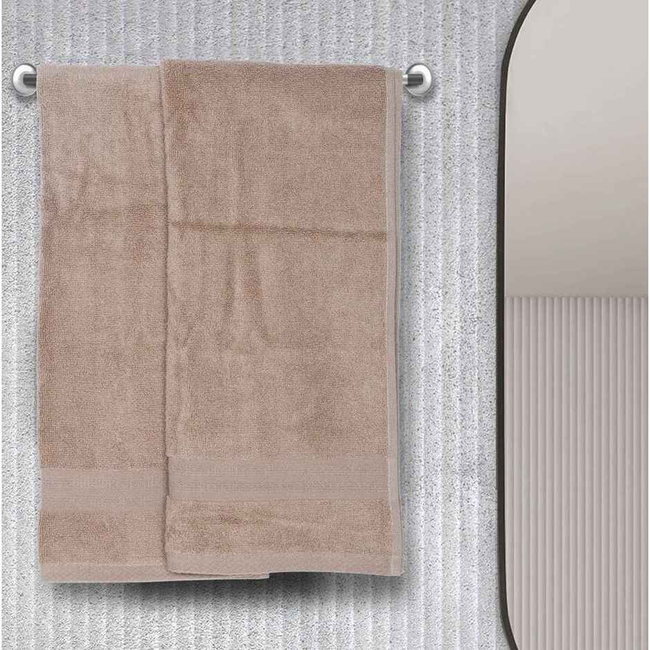 Bianca Ultra Soft Zero Twist Pure Cotton Hand Towel Aerocore Tech Solid| 550 GSM | Wheat | Pack of 2