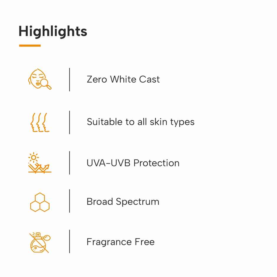 Dermatouch Multivitamin SPF 50 PA+++ Sunscreen Gel UVA-UVB Protection Zero White Cast Unisex