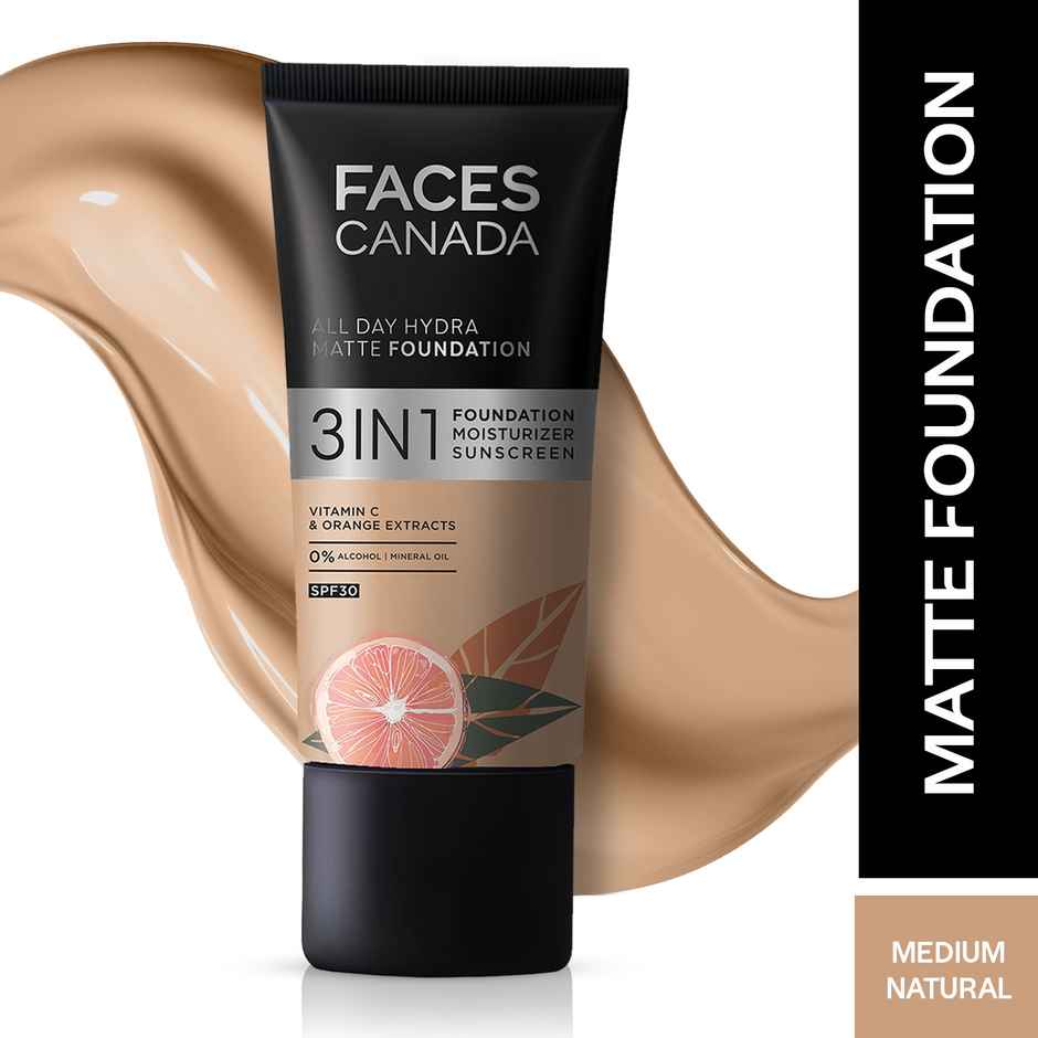 Faces Canada All Day Hydra Matte Foundation Medium Natural 022