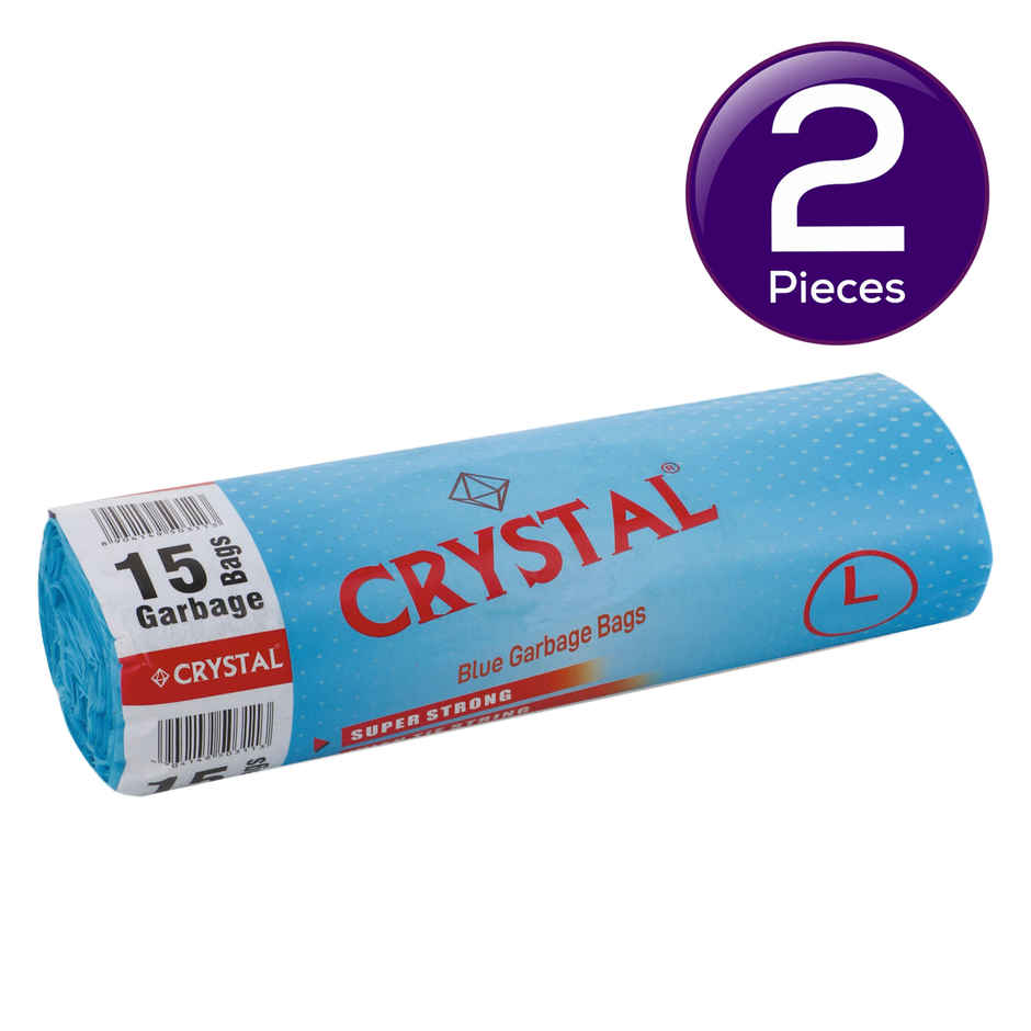 Crystal Large Blue Garbage Bag Roll 24X32 Combo