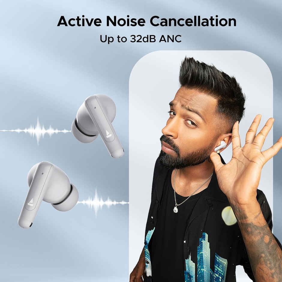 boAt Airdopes Unity Anc Tws Earbuds W/ 50h Playback, Anc Upto 32 Db, Dual Mics(Grey)