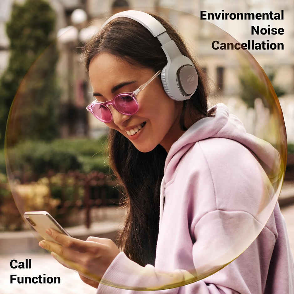 Zebronics Thunder Neo Wireless Over-Ear Headphone, 60Hr Backup, Bt 5.4, Gaming, Deep Bass, Silver