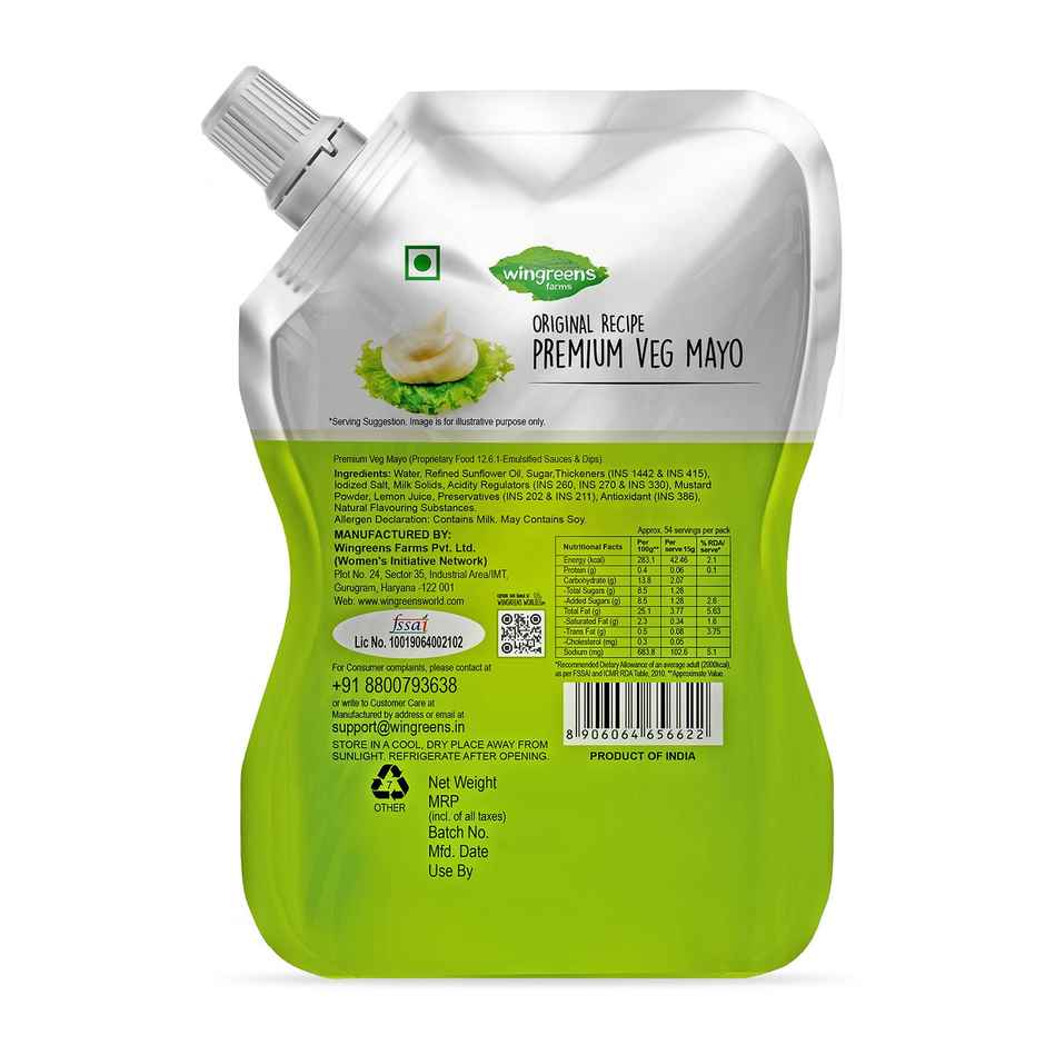 Wingreens Farms Premium Veg Mayo(800gms) & Tandoori Mayo(180gms) Combo