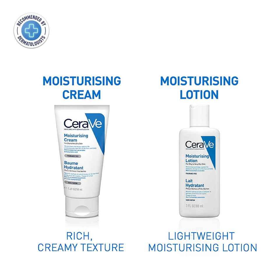 CeraVe Moisturizer Cream For Dry Skin Barrier Repair With Ceramides & Hyaluronic Acid