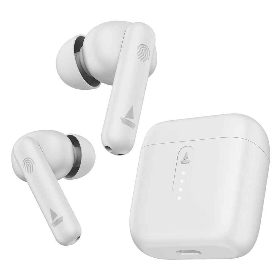 boAt Airdopes 141 TWS Earbuds with mic, Low Latency, ENx Tech, 42HRS Battery, Fast Charge, IWP, IPX4, v5.1 Bluetooth Earbuds - Pure White