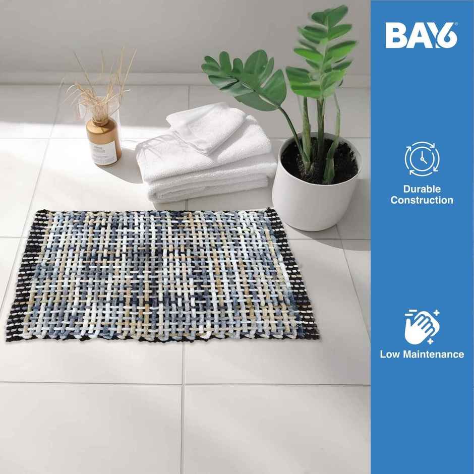 BAY6 Microfibre Weave Doormat - Grey 40 x 60 cm