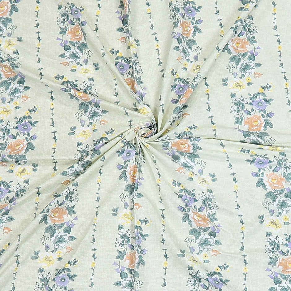 Status Cotton Feel Double Bedsheet 230 Cm x 210 Cm - Dsn-5