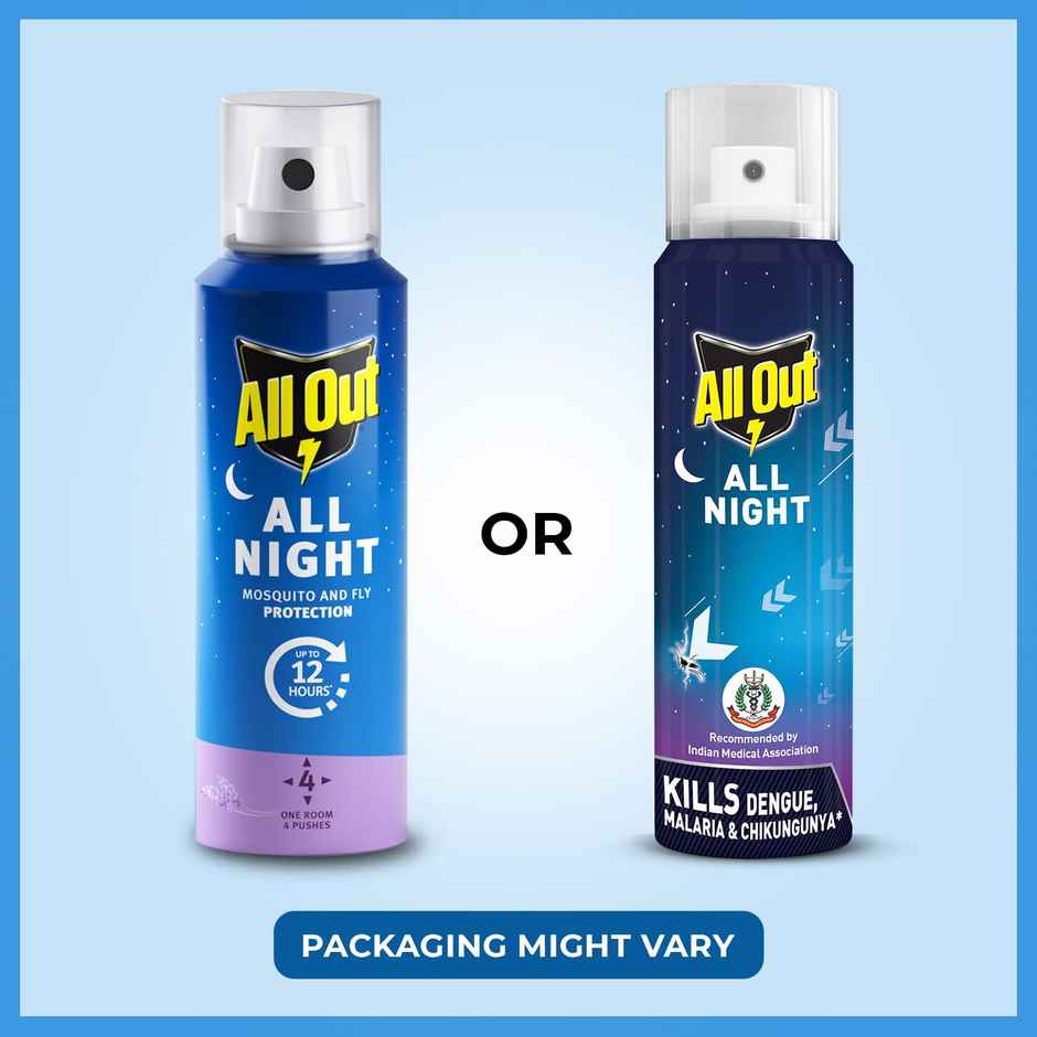 All Out All Night Mosquito Repellent Spray | 12 Hours Protection | Lasts 60 Nights
