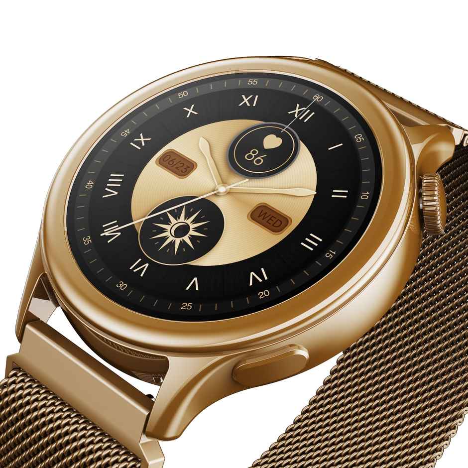 boAt Enigma Daze Smartwatch with 1.3" HD Display| SOS with Live Location Sharing (Metallic Gold)