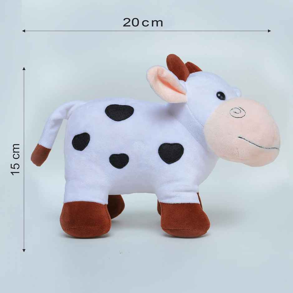 Webby Toys Cow Plush Adorable Soft Toy (Multicolour, 2+ years)