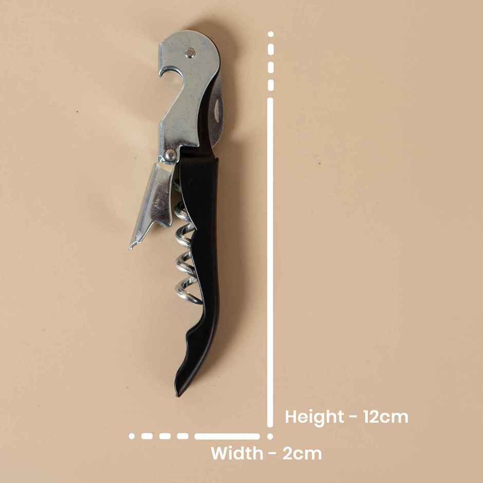 Stainless Steel Corkscrew Opener With Foil Cutter - Assorted