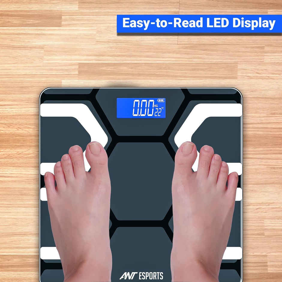 Ant Esports Flora Fit Digital Weighing Scale, Highly Accurate Digital Body Scale | Weight up to 180Kg