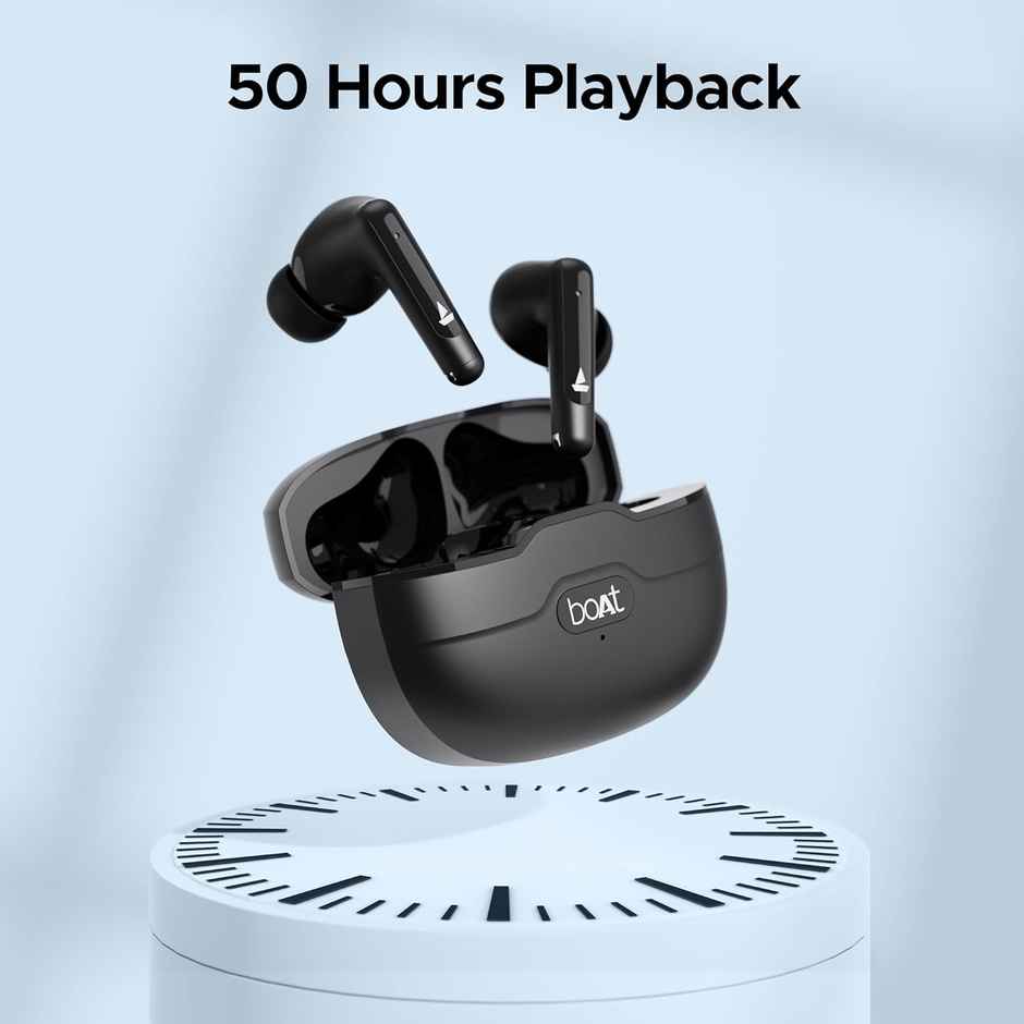 boAt Airdopes Unity ANC TWS Earbuds w/ 50H Playtime, ANC Upto 32 dB & Dual Mics with ENx Tech (Black)