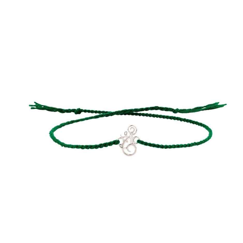 Silver Shree Ganesha Designer Sterling Silver Rakhi for Brother | Pack of 1 | Voylla