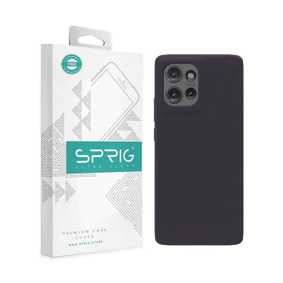 Sprig Premium Back Cover for Moto Edge 50 Liquid Silicone Shock Proof | Charcoal Gray