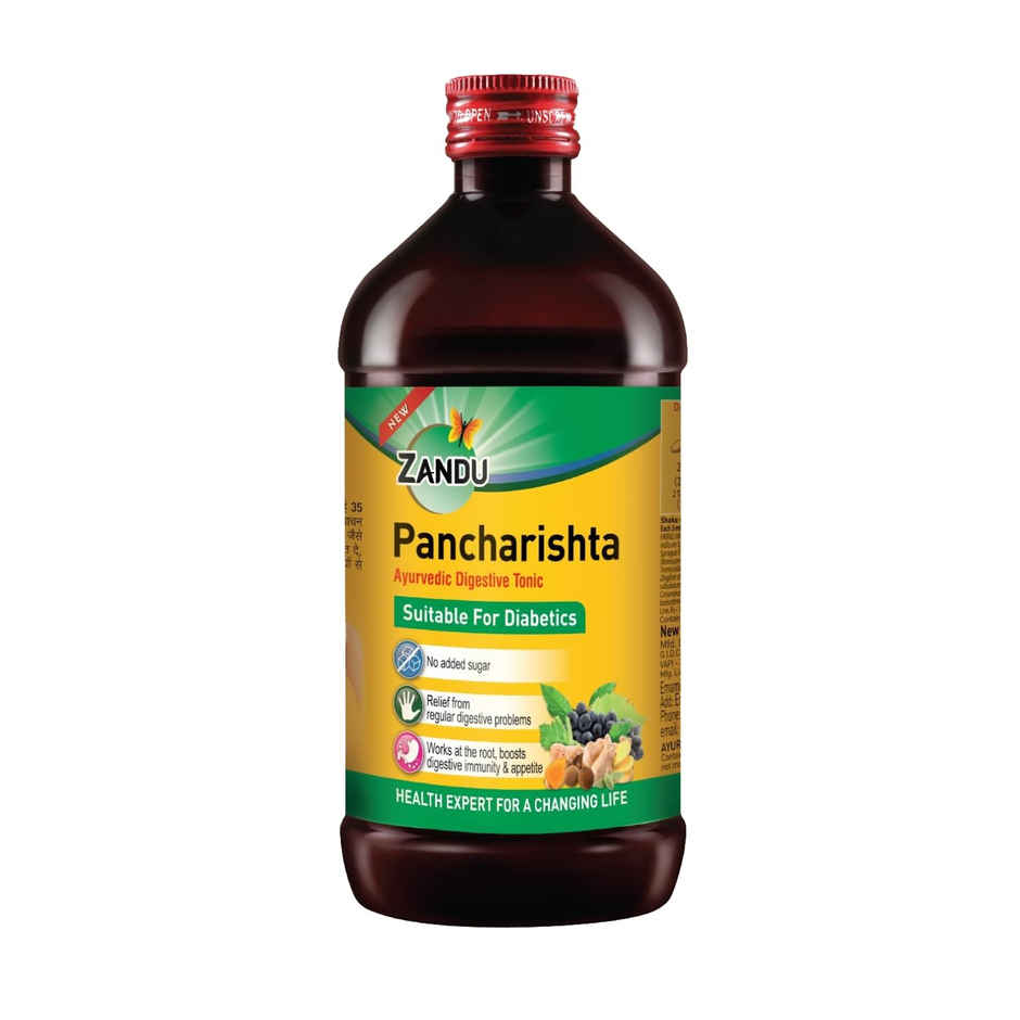 Zandu Pancharishta Ayurvedic Digestive Tonic, Suitable for Diabetics