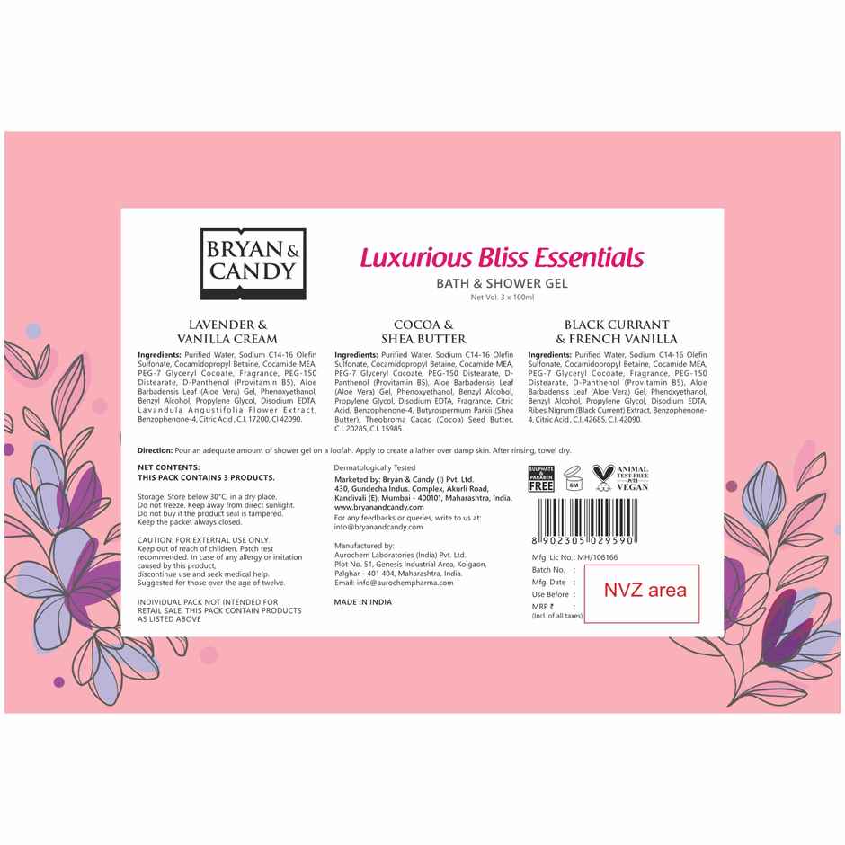 Bryan & Candy Luxurious Bliss Essentials Shower Gel Kit for Her