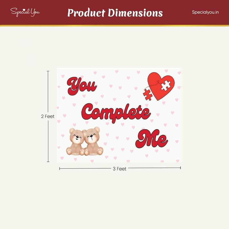 You Complete Me Romantic Car Boot Decor | Special You