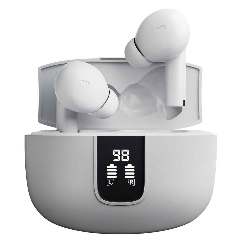 Cellecor Bropods Cb33 Tws With 60 Hours Playtime | Digital Display Automatic Pairing - White