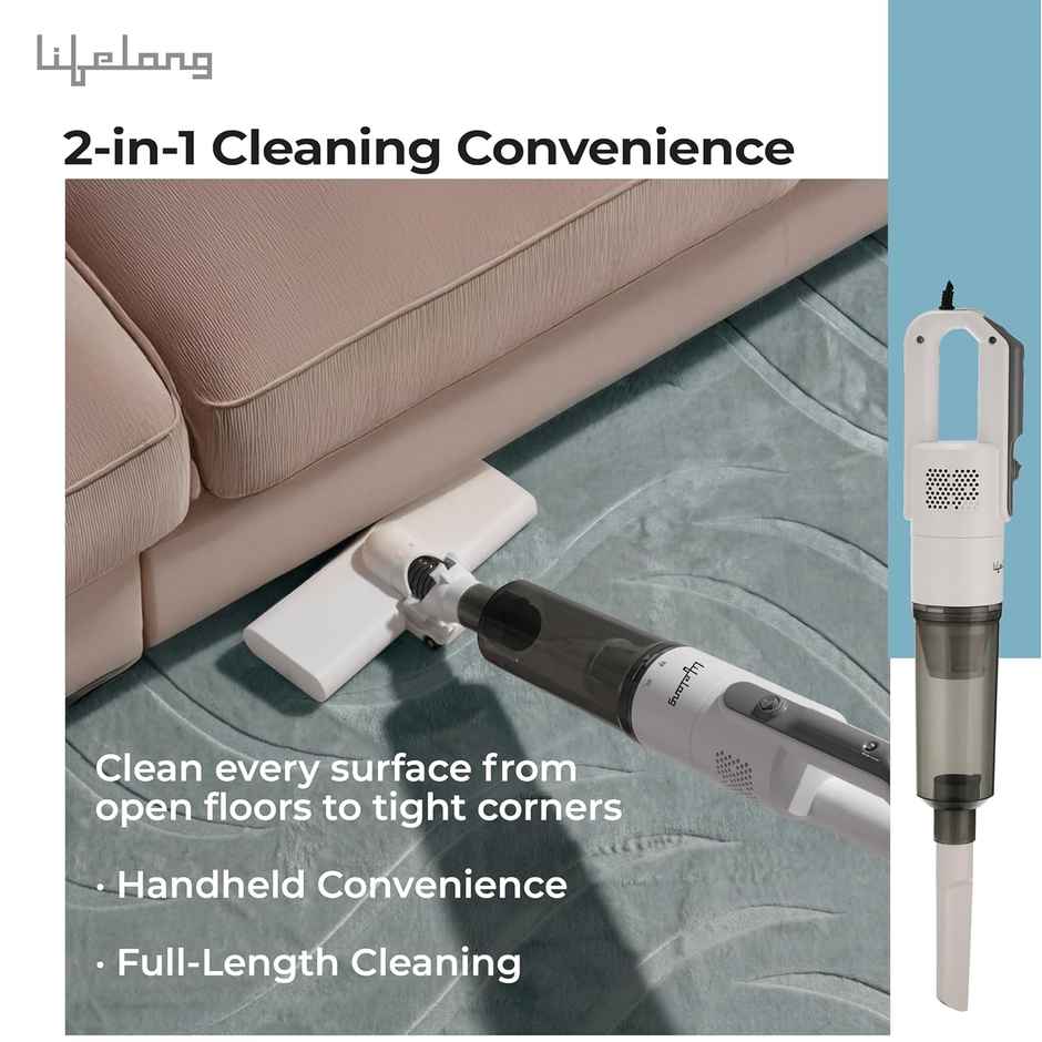 Lifelong Vacuum Cleaner LLVC922 | 14KPA | HEPA | 3 Heads | Handheld | 75dB