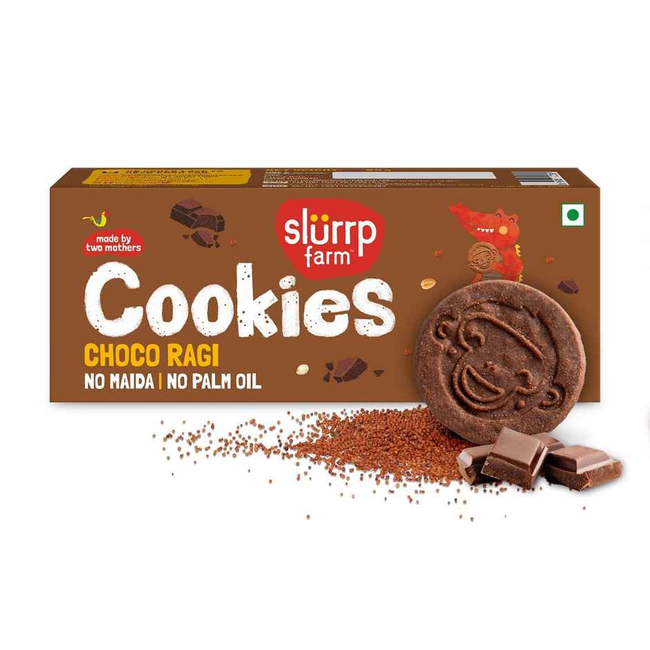 Slurrp Farm No Maida No Palm Oil Banana Oat Cookies | Yummy Biscuits For Kids (1pc) & Slurrp Farm No Maida No Palm Oil Choco Ragi Cookies | Yummy Biscuits For Kids (1pc) Combo    