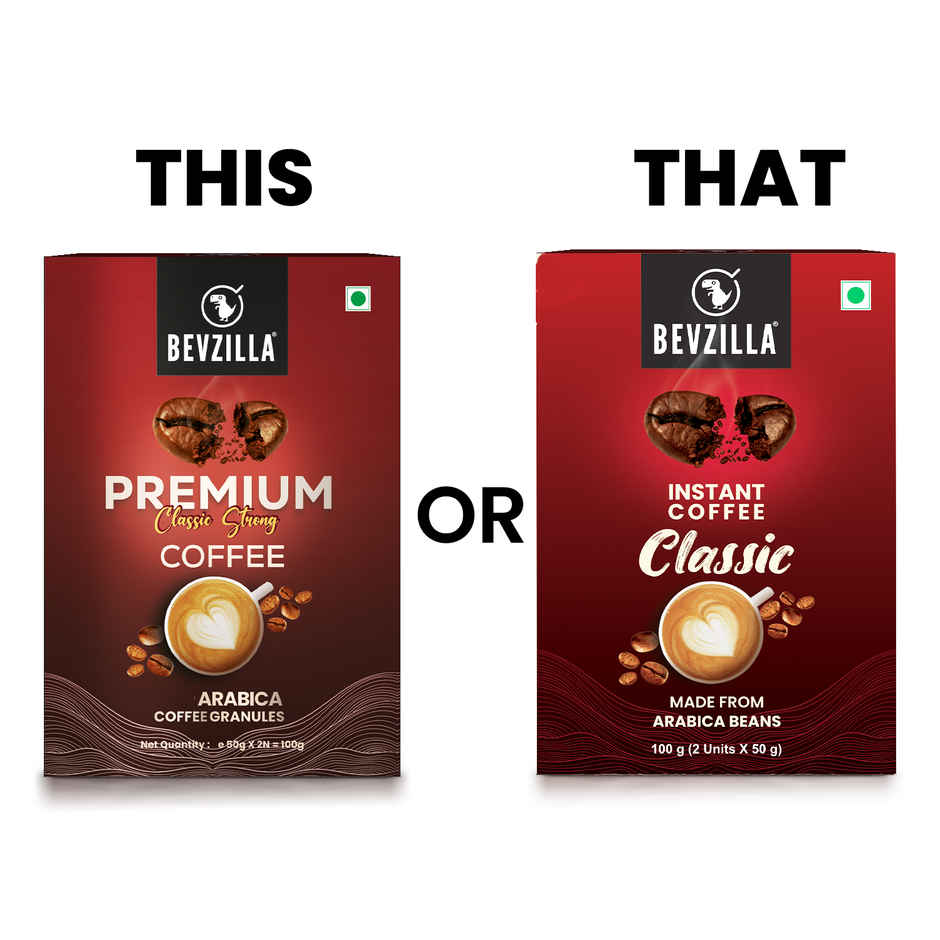 Bevzilla Premium Classic Strong Coffee powder Sachets