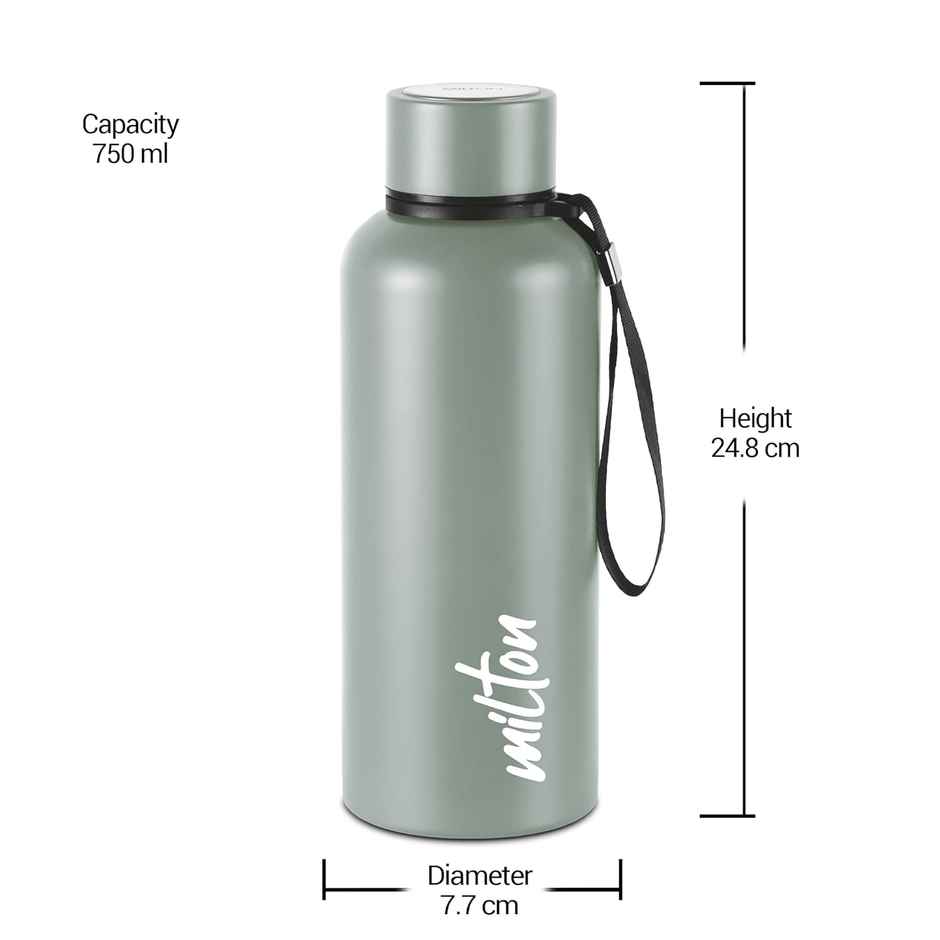 Milton Aura Thermosteel Bottle | 750 ml | Grey | 24 Hours Hot And Cold