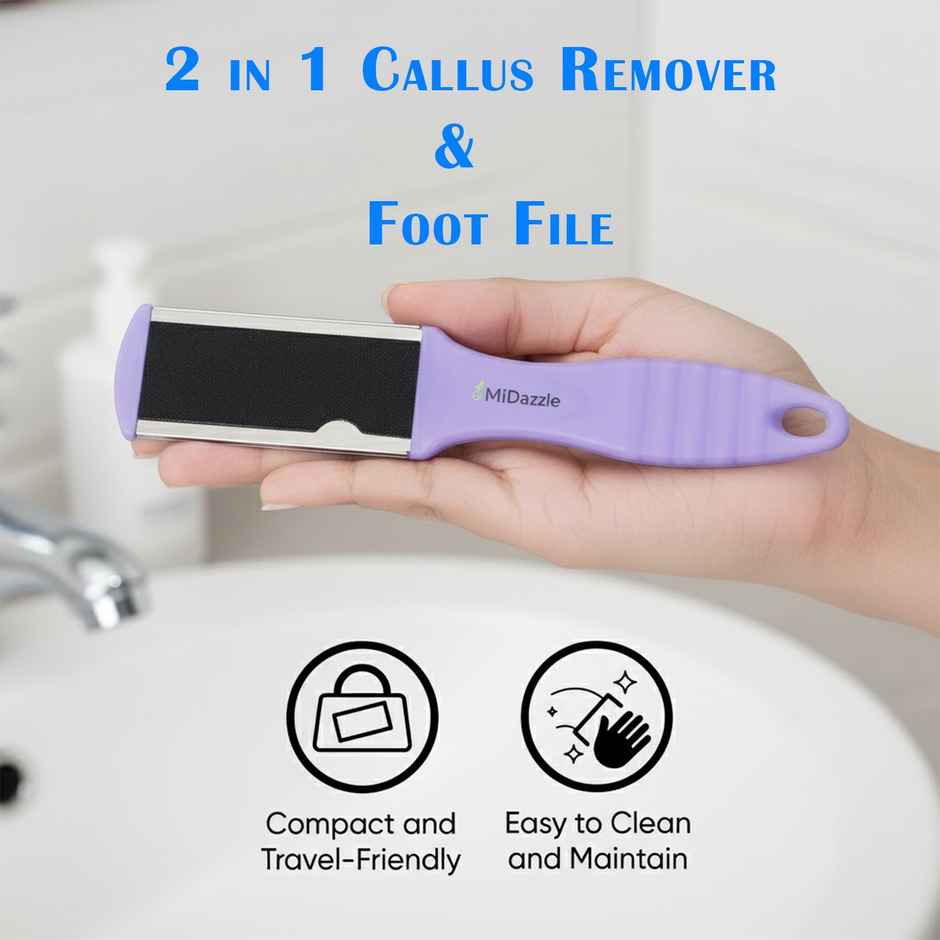 Midazzle 2in1 Foot Filer/Scrubber and Callus Remover | Tilt Handle | MIFF5211