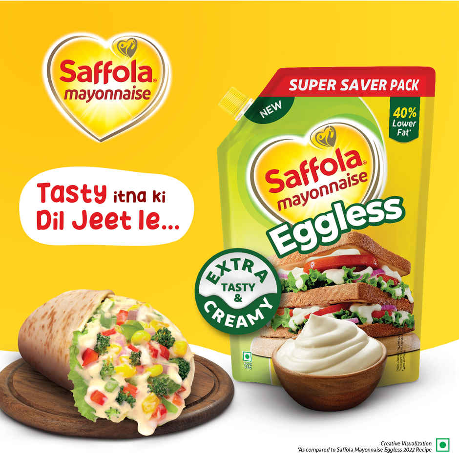 Saffola Mayonnaise Eggless With Milk Cream Extra Creamy & Tasty