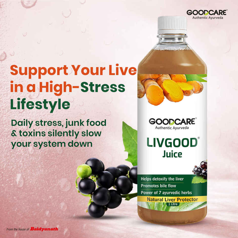 Goodcare Liv Good Juice Power Of 7 Ayurvedic Herbs Helps Detoxify Liver & Strengthens Liver Tissue