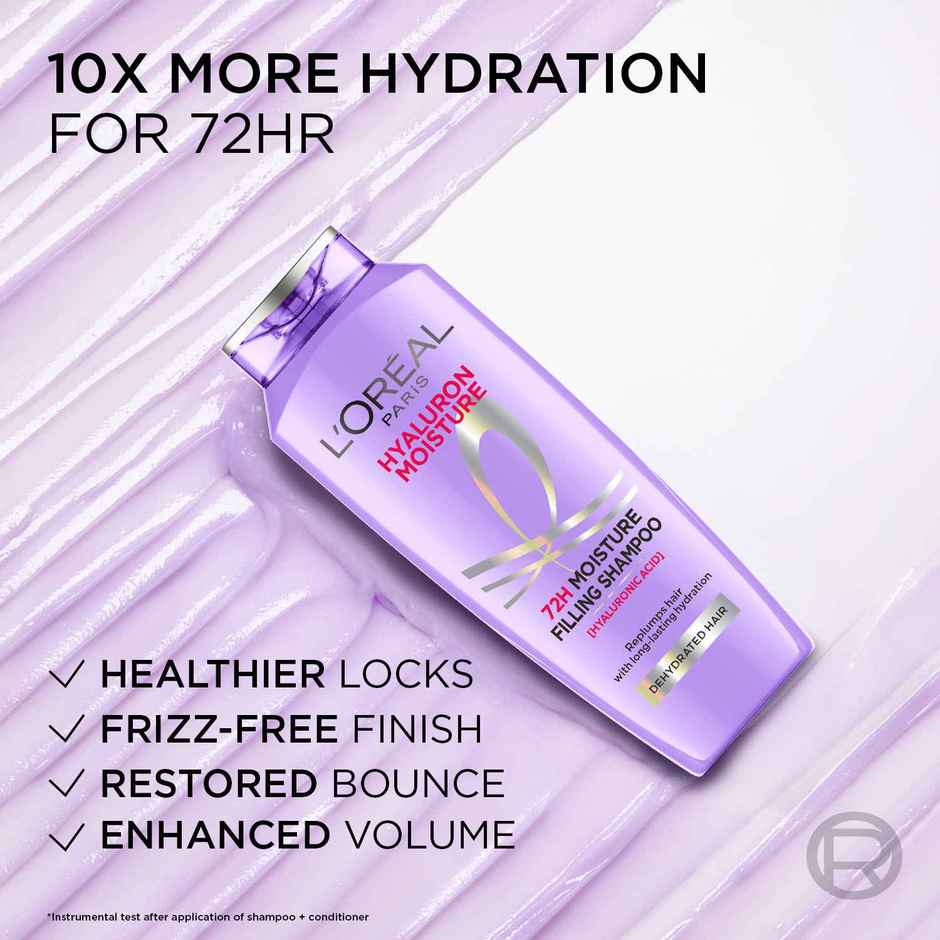 L'Oreal Paris Hyaluron Moisture Shampoo with Hyaluronic Acid for Dry & Dehydrated Hair