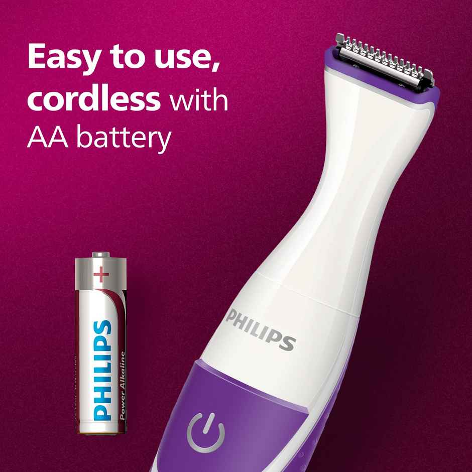 Philips Women Bikini Trimmer|2in1 Trim or Shave|Skin Safe with Rounded Tips,No Irritation|BRT383/15