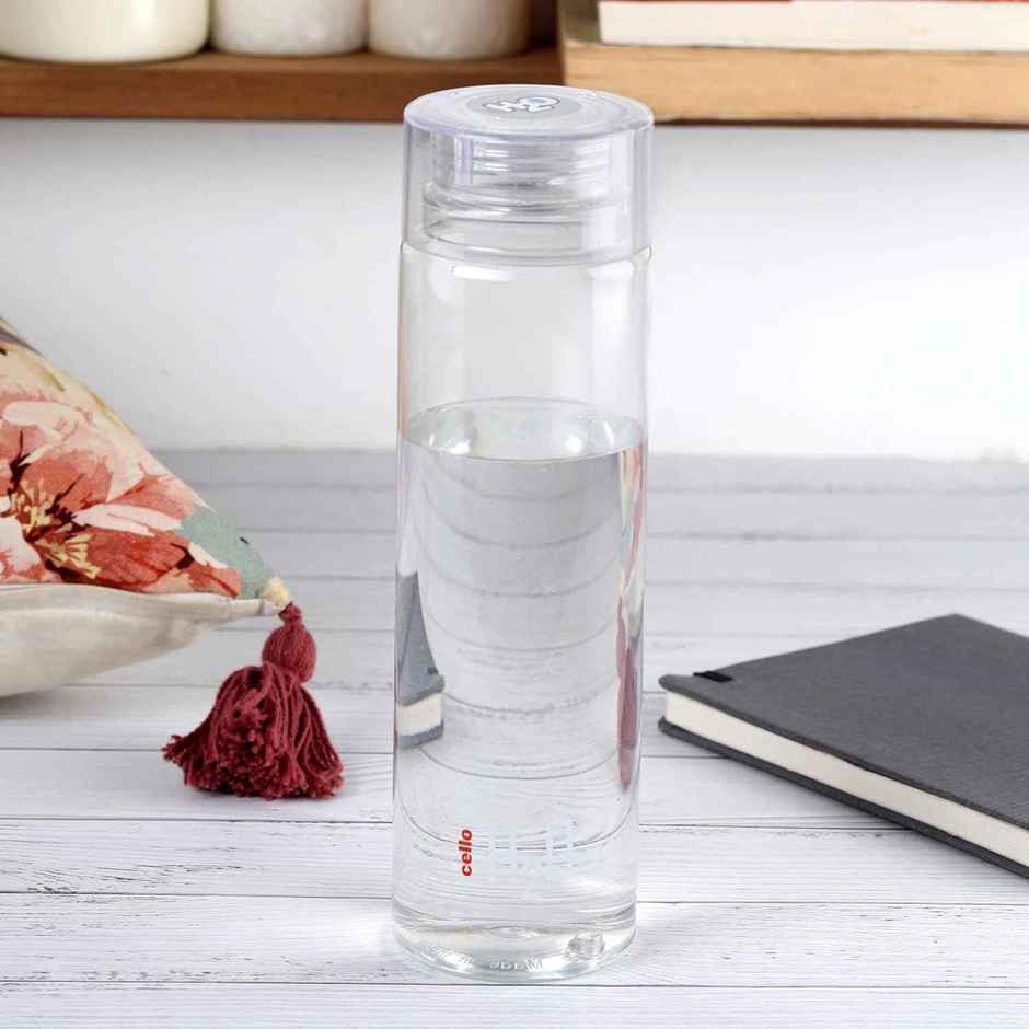 Cello H2O Round Unbreakable Plastic Bottle Leak proof & Break | proof | 1 L