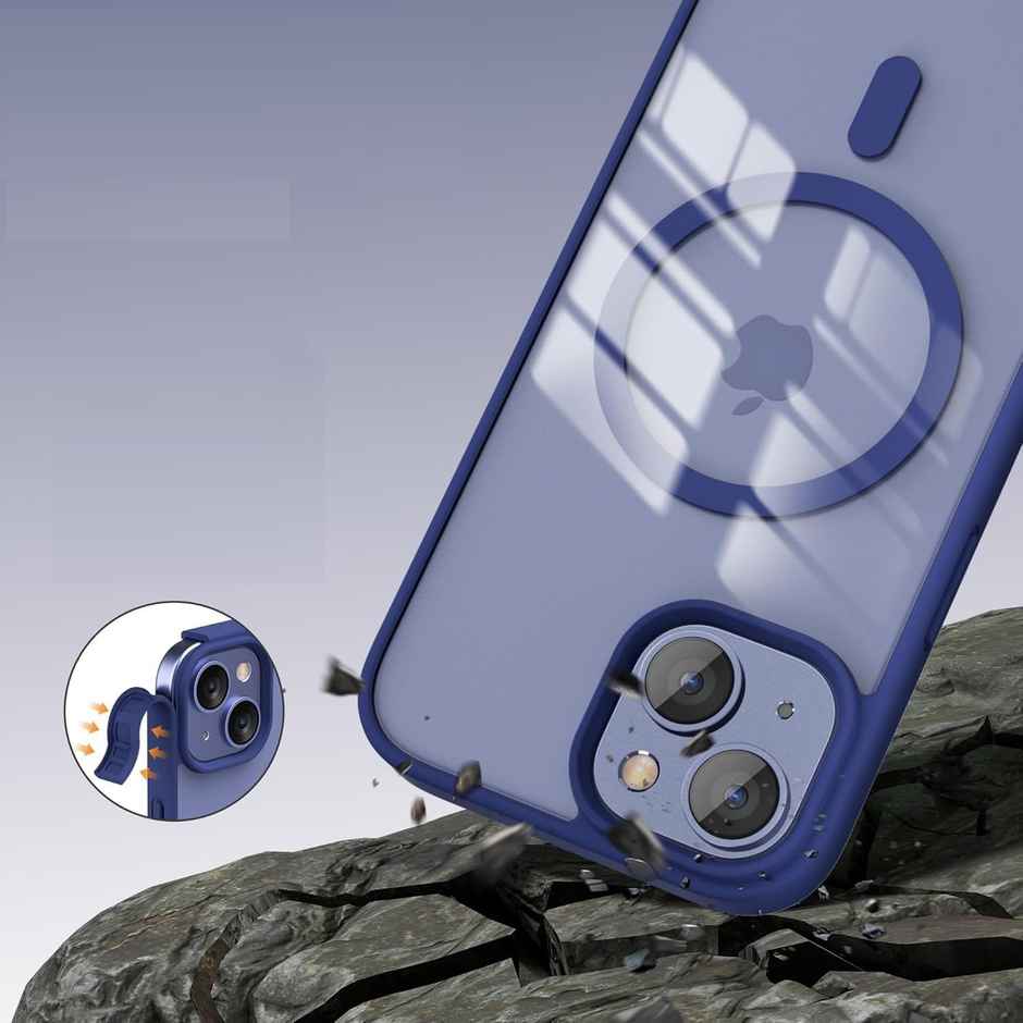 ExpressB For iPhone 13 And 14 Case Thin Matte Anti-Scratch For Magsafe Shockproof Protection - Blue