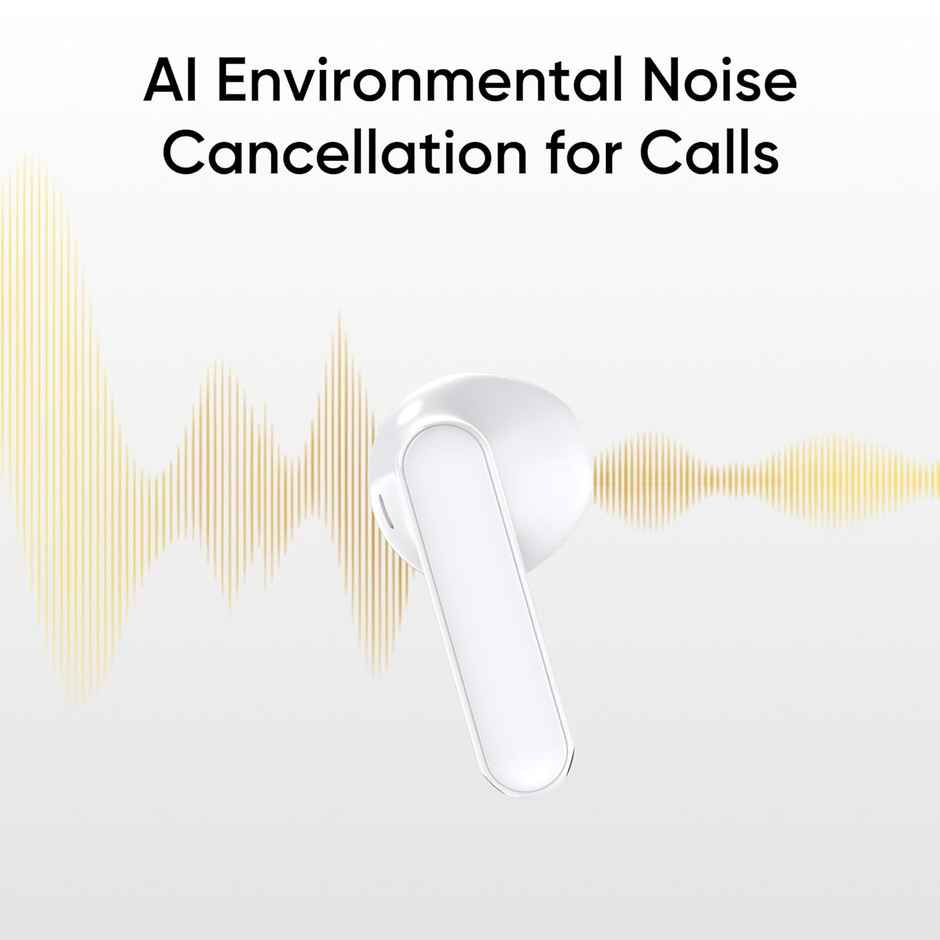 Realme Buds T01 Truly Wireless In-Ear Earbuds With Ai ENC For Calls(White)