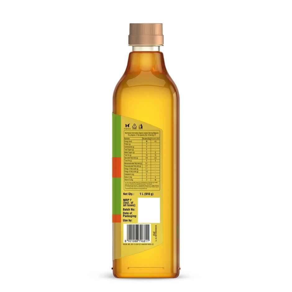 Saffola Mustard (Sarson) Cold Pressed Oil | 100% Cold Pressed Mustard Seed Oil | Helps Manage Cholesterol