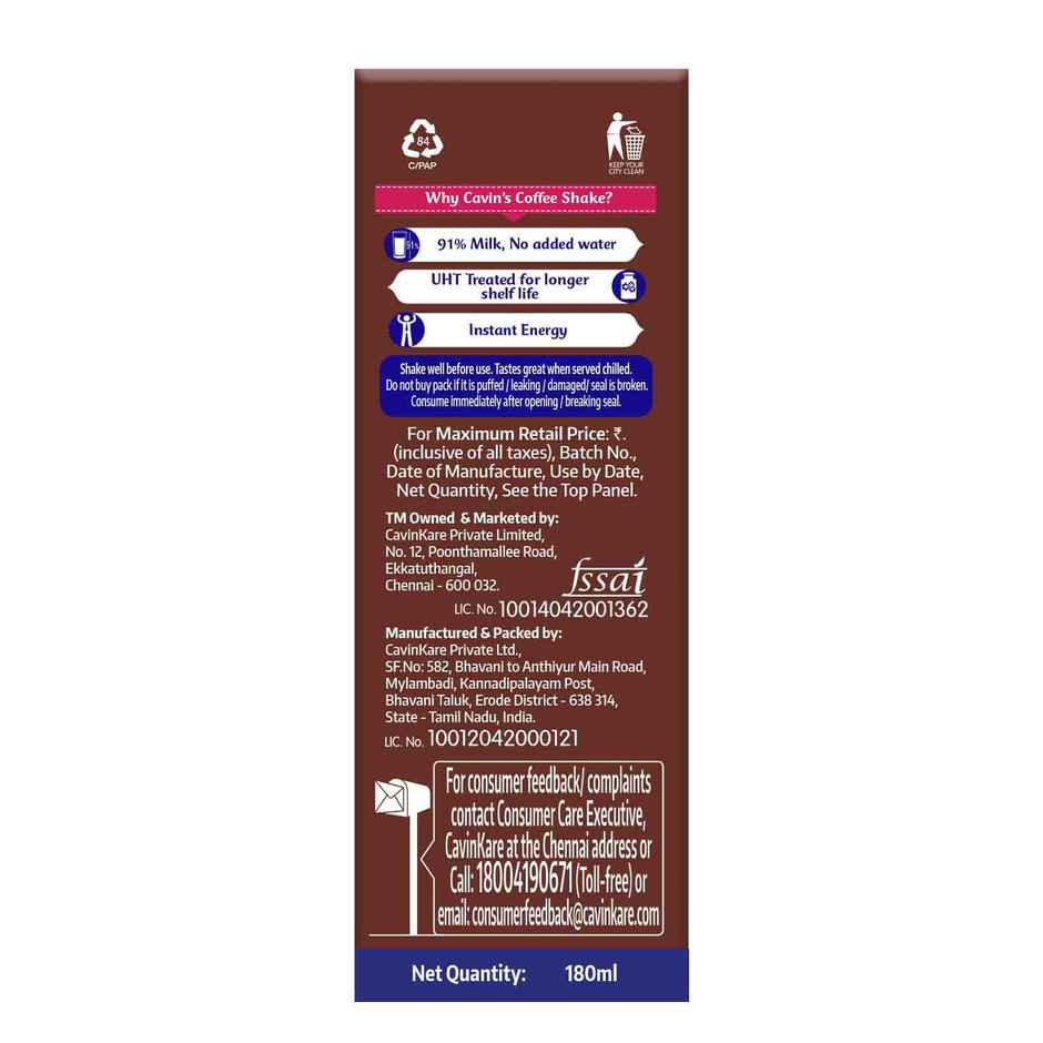 Cavin's Chilled Latte Cold Coffee / Coffee Shake